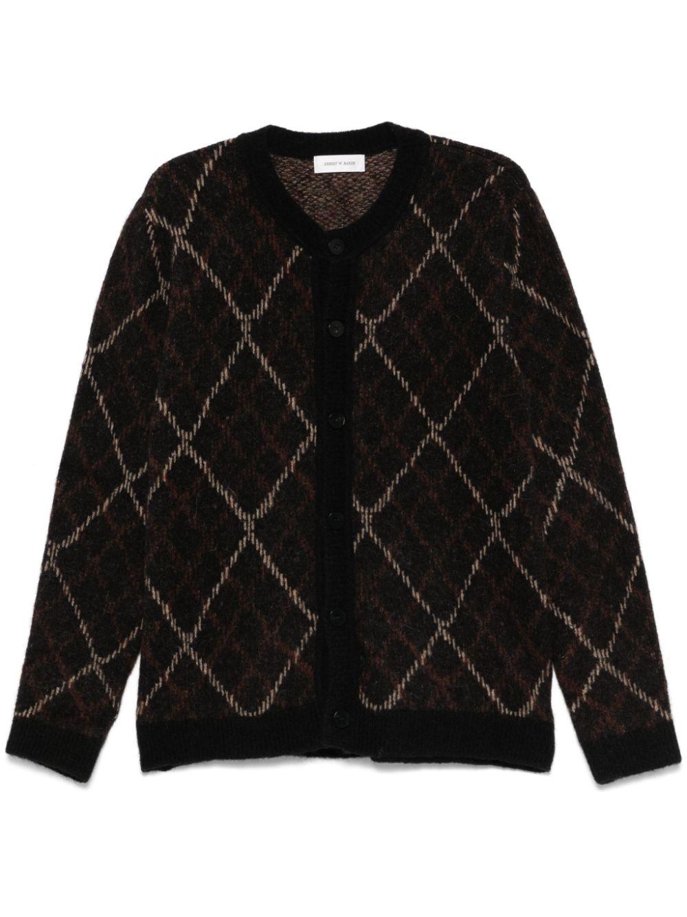 メンズ Ernest W. Baker Check-kacquard Cardigan ブラック | Lyst メンズ Ernest W. Baker Check-kacquard Cardigan ブラック | Lyst