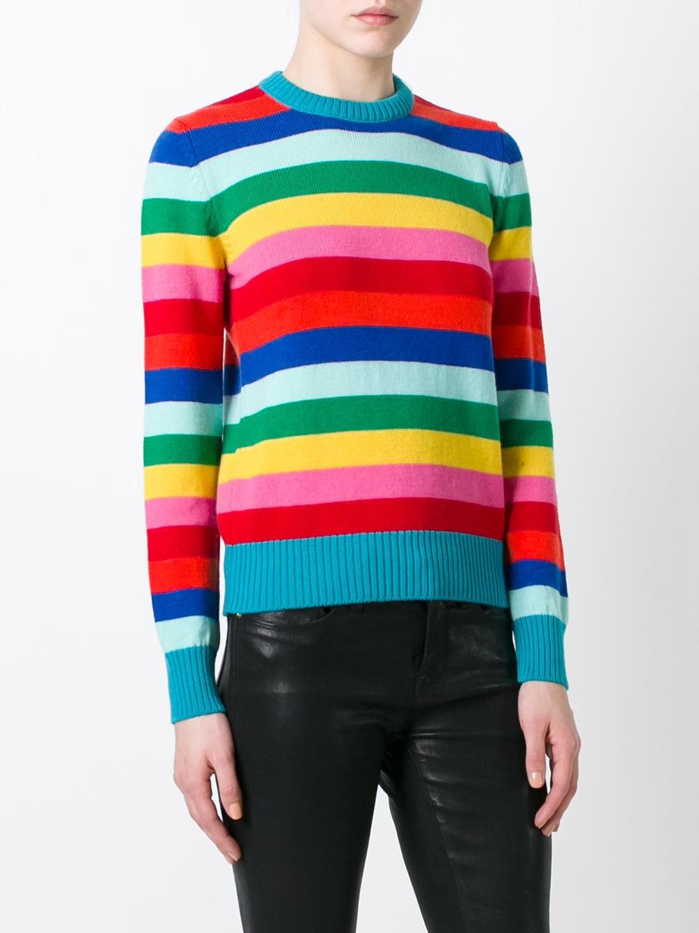 saint laurent rainbow sweater