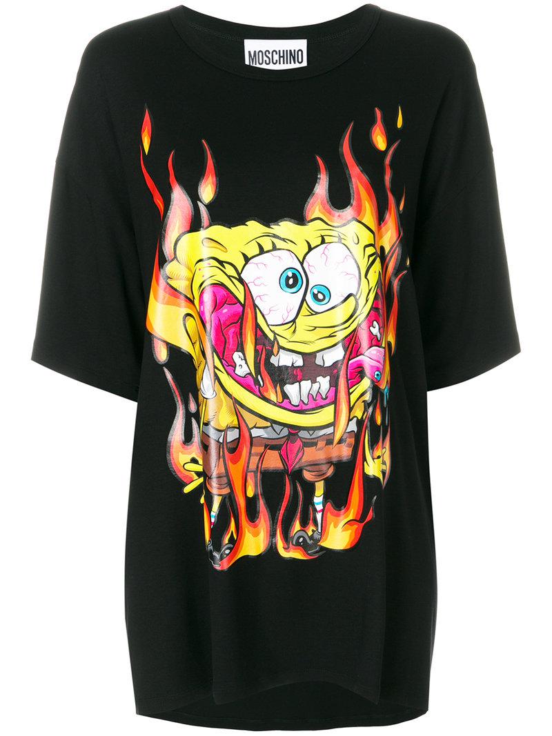 Moschino Spongebob Fire T-shirt in 