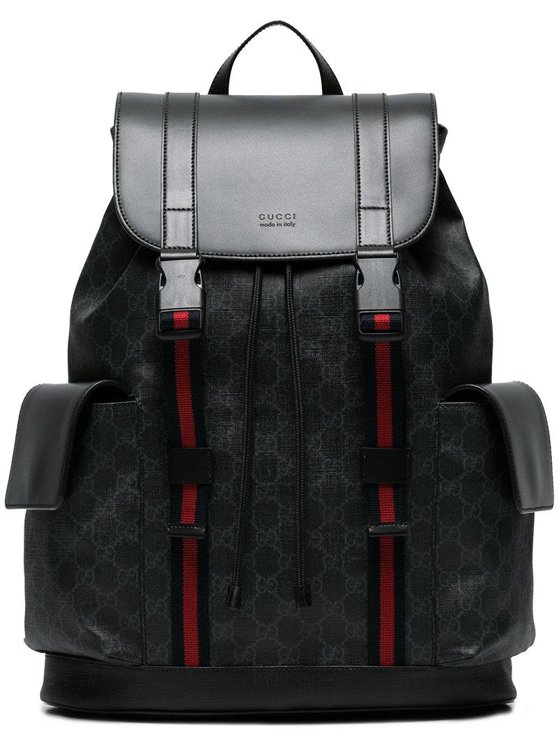gucci supreme backpack black