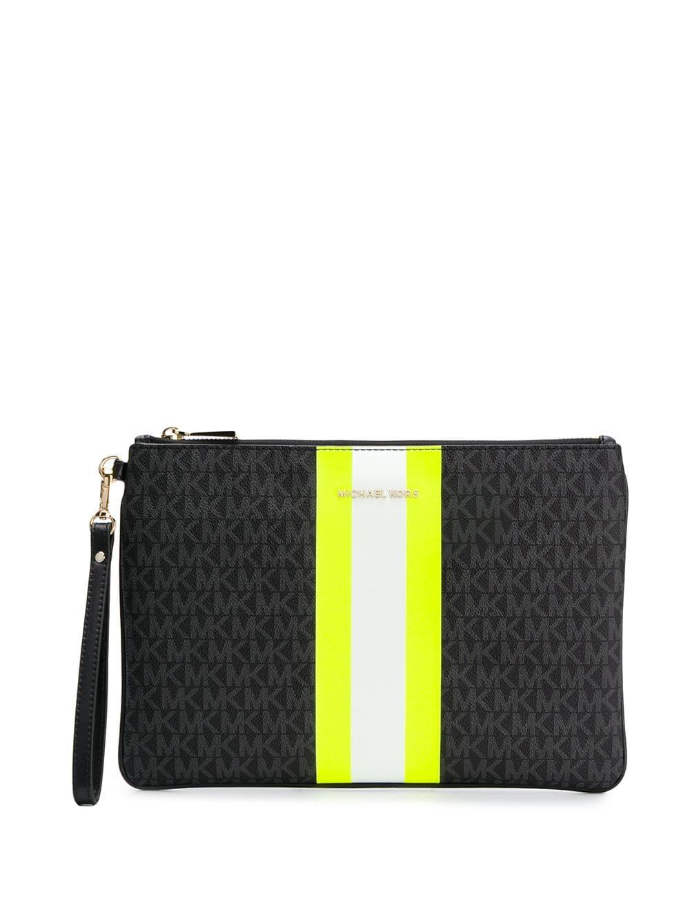 Michael kors black best sale and neon bag