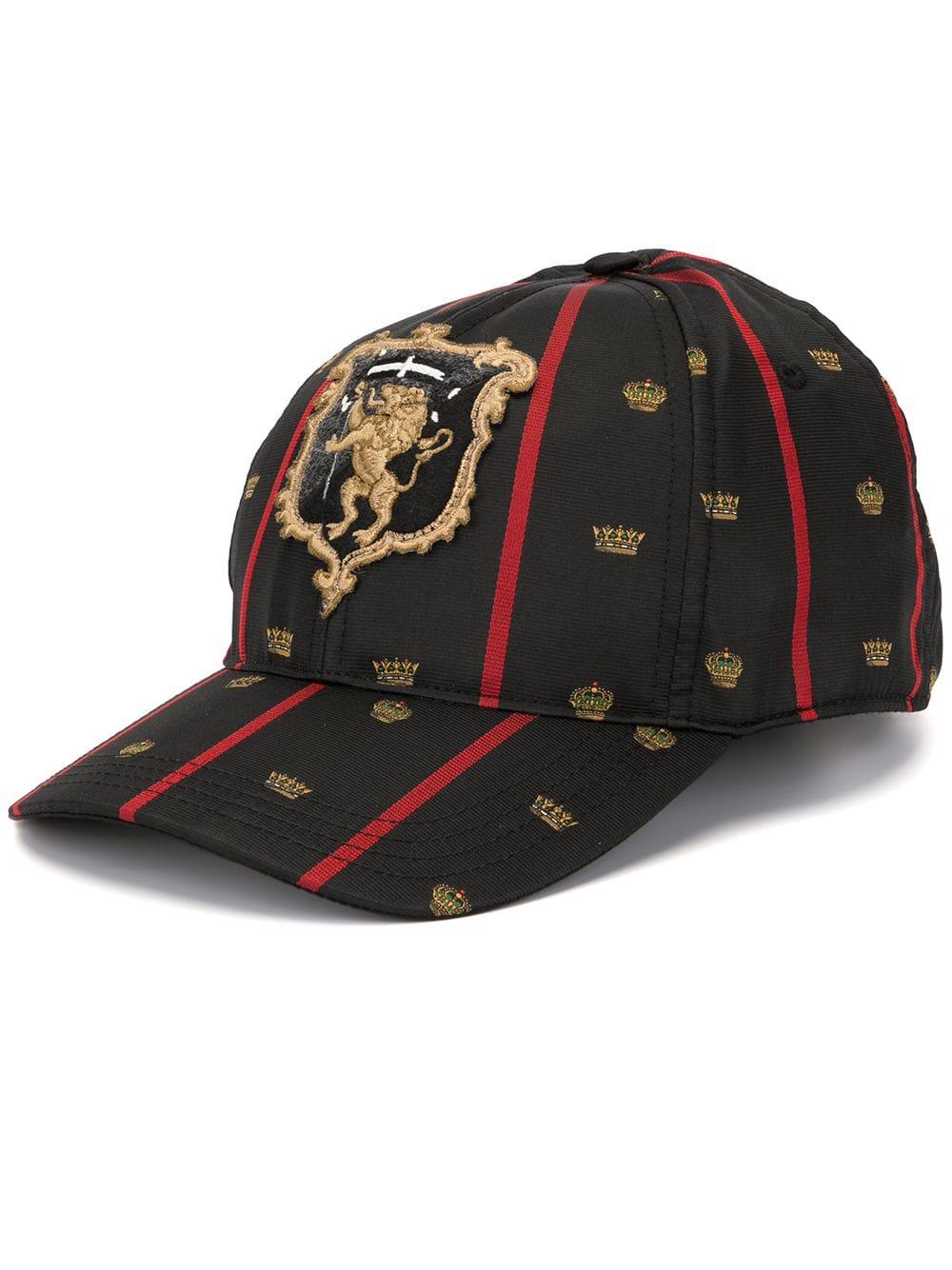 Download Dolce & Gabbana Cotton Crown Print Baseball Cap in Black ...