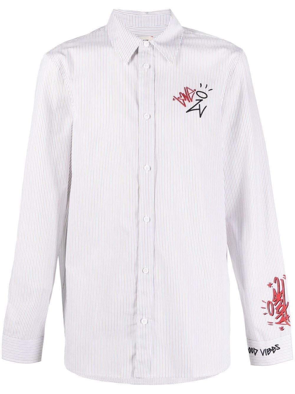 Zadig & Voltaire Cotton Judo Graffiti-print Striped Shirt in White for ...
