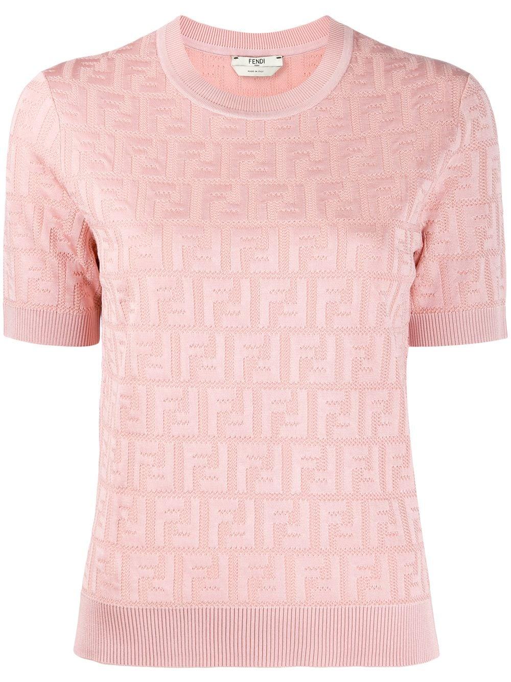 Fendi Cotton Ff Motif Knitted Top in Pink - Save 10% - Lyst
