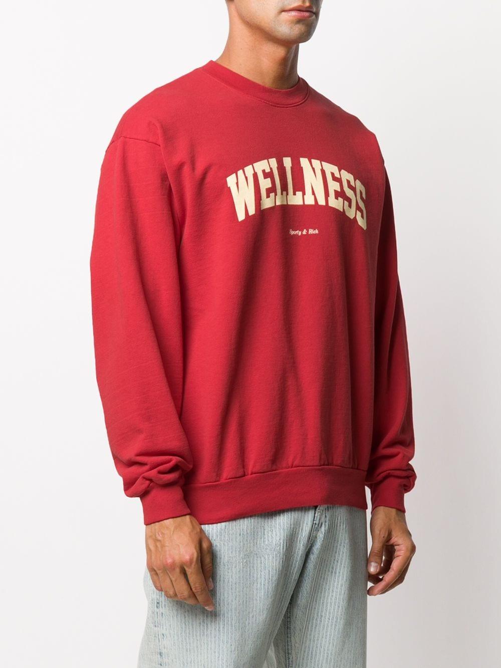 Sporty & Rich 'wellness' Slogan Sweatshirt in Red for Men | Lyst