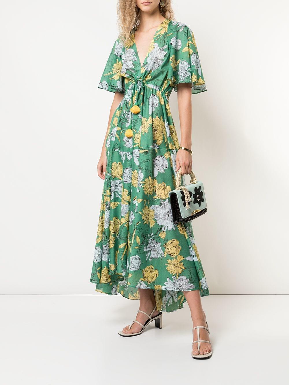 Alexis Cotton Adhara Dress in Green - Lyst