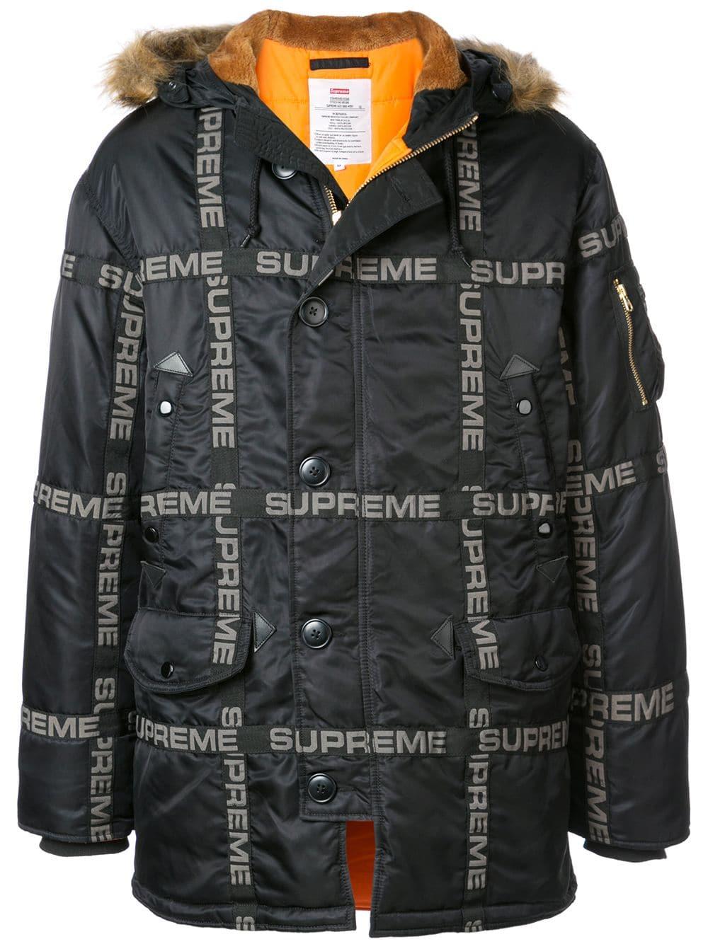 supreme black coat