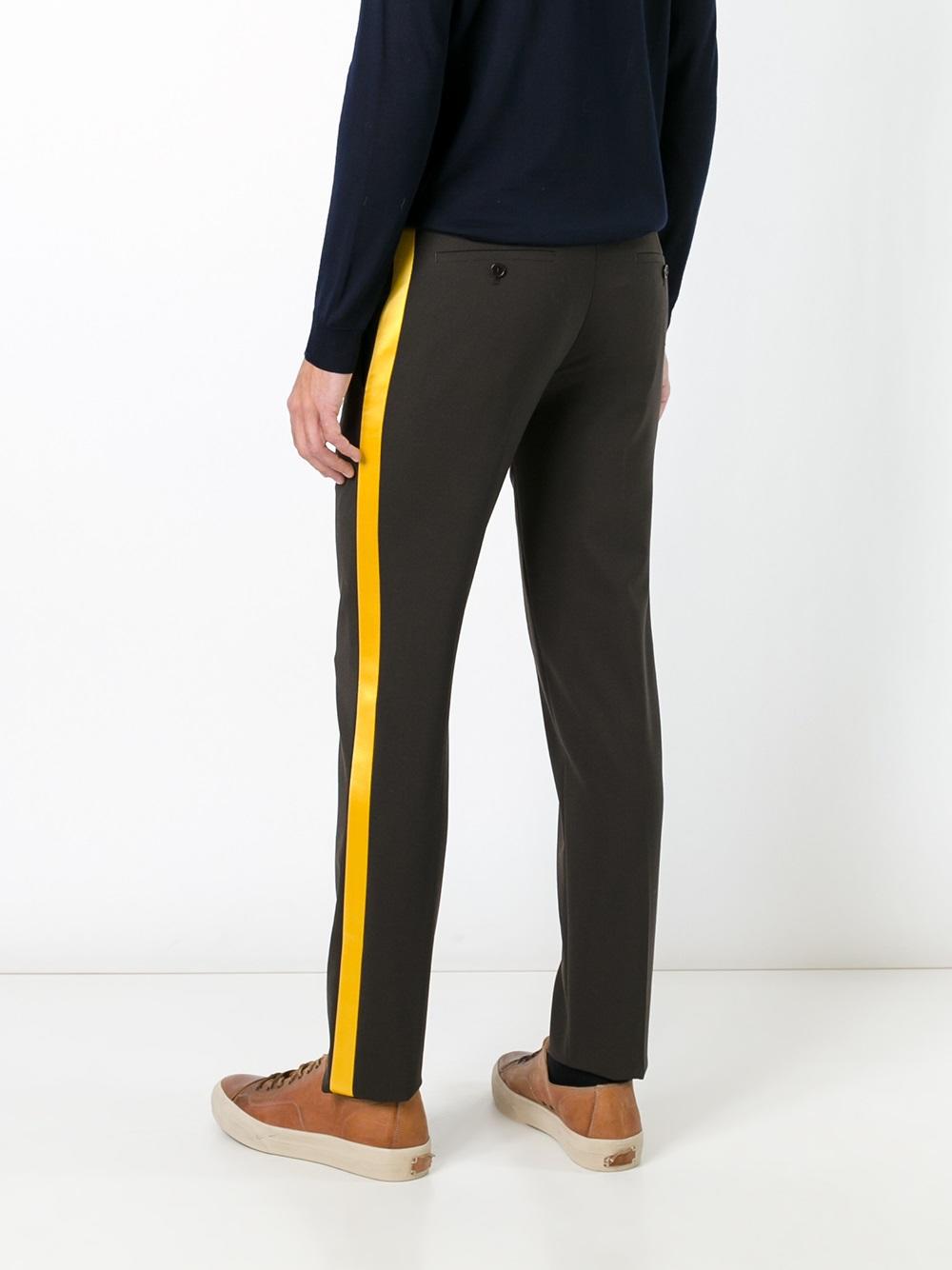 Lyst - Neil Barrett Side Stripe Trousers in Brown for Men