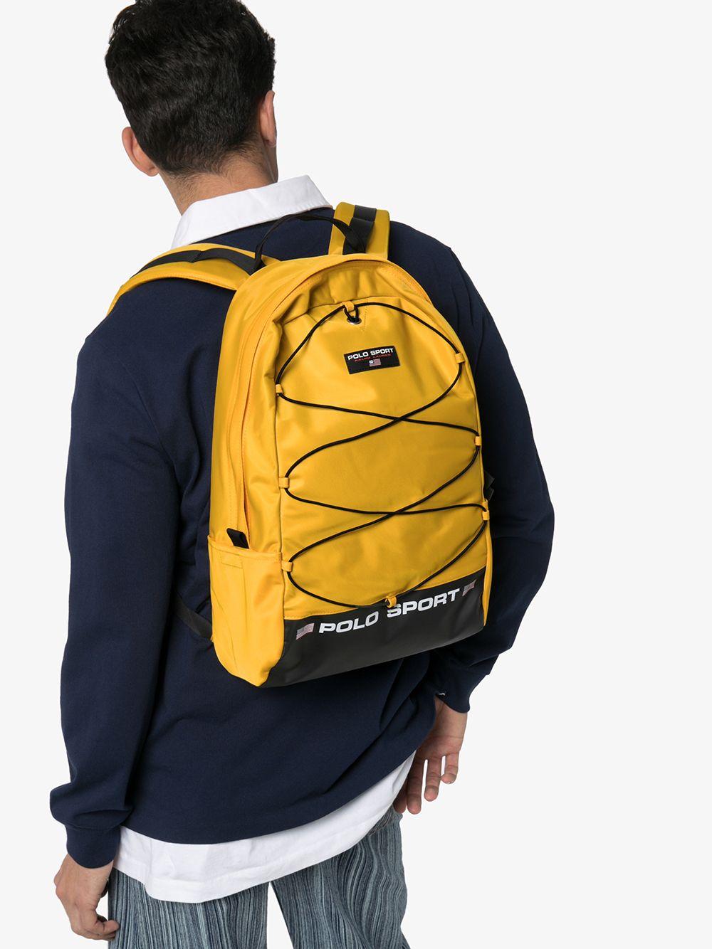 Polo Ralph Lauren Logo Patch Backpack in Yellow for Men | Lyst