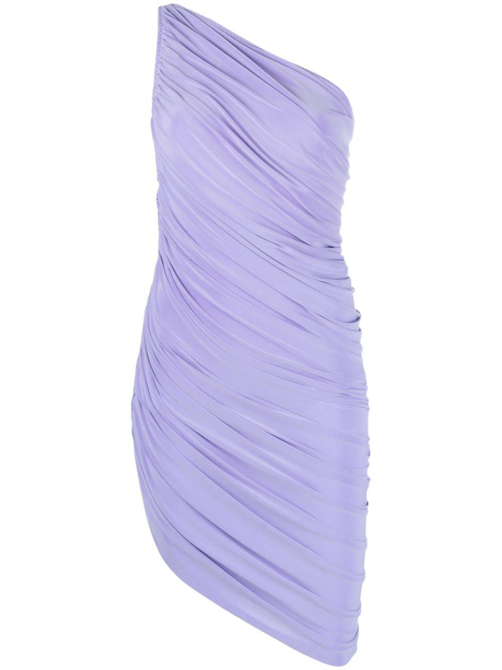 Norma Kamali Pickleball Diana Shirred Minidress in Purple | Lyst