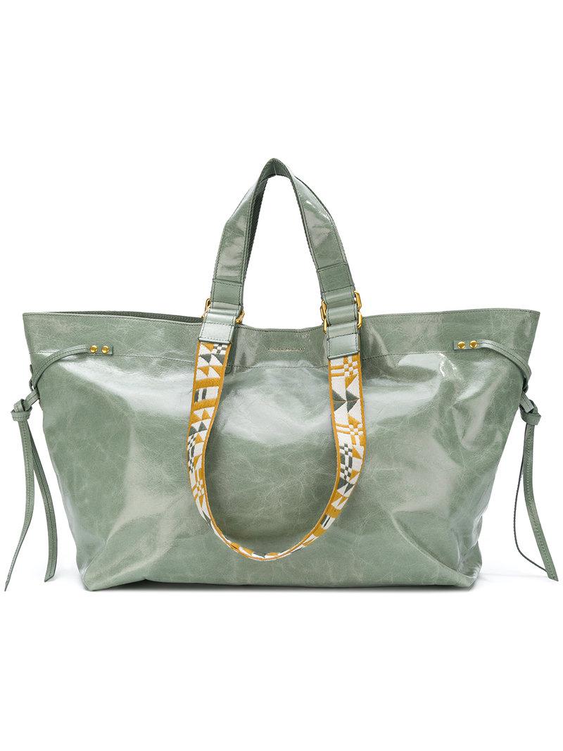 ekspedition sejle Afslut Isabel Marant Bagya Medium Leather Shopper in Green | Lyst Canada