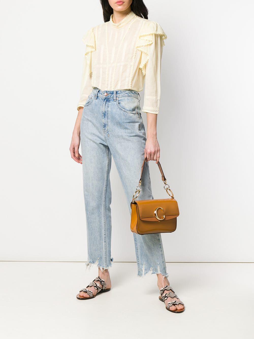 chloe small c double carry bolsa