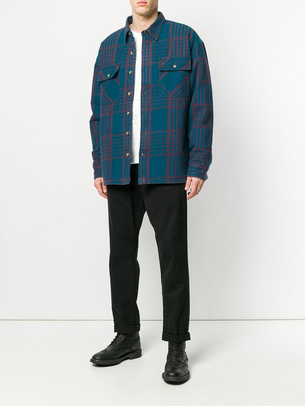 Yeezy Season 5 Padded Cotton-flannel Shirt in Combo 2 (Blue) for Men - Lyst