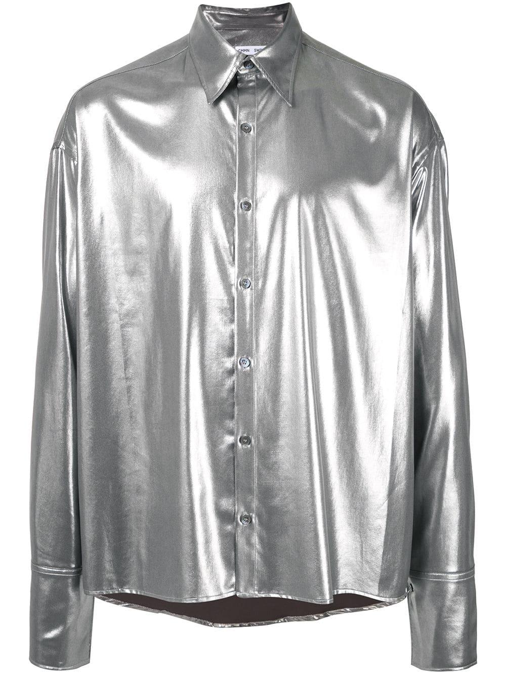Cmmn Swdn Cecil Light Lame Shirt in Metallic for Men | Lyst