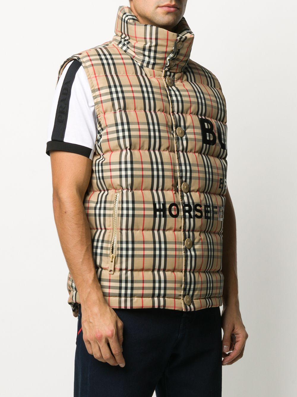 Burberry Checked Logo Gilet for Men | Lyst Canada