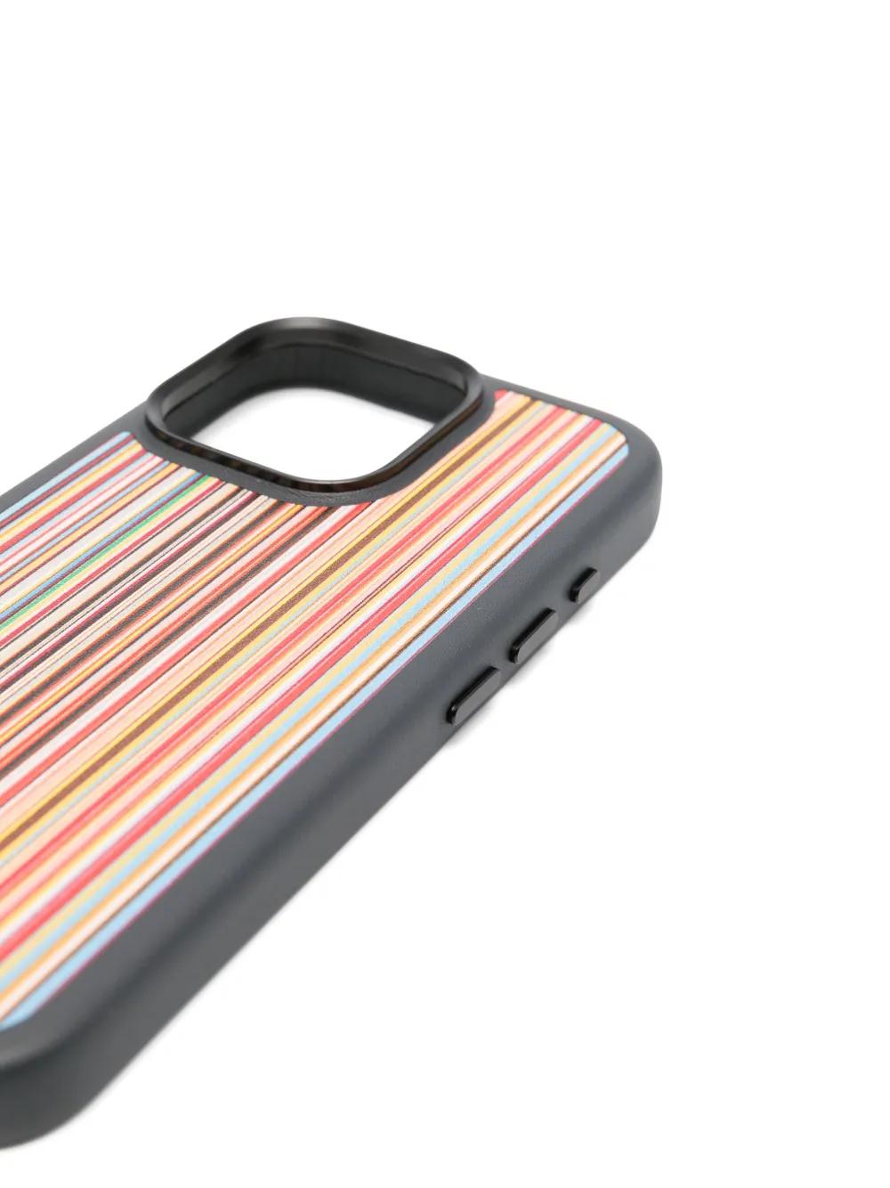 Paul Smith Signature Stripe Iphone 16 Pro Case in Black for Men | Lyst