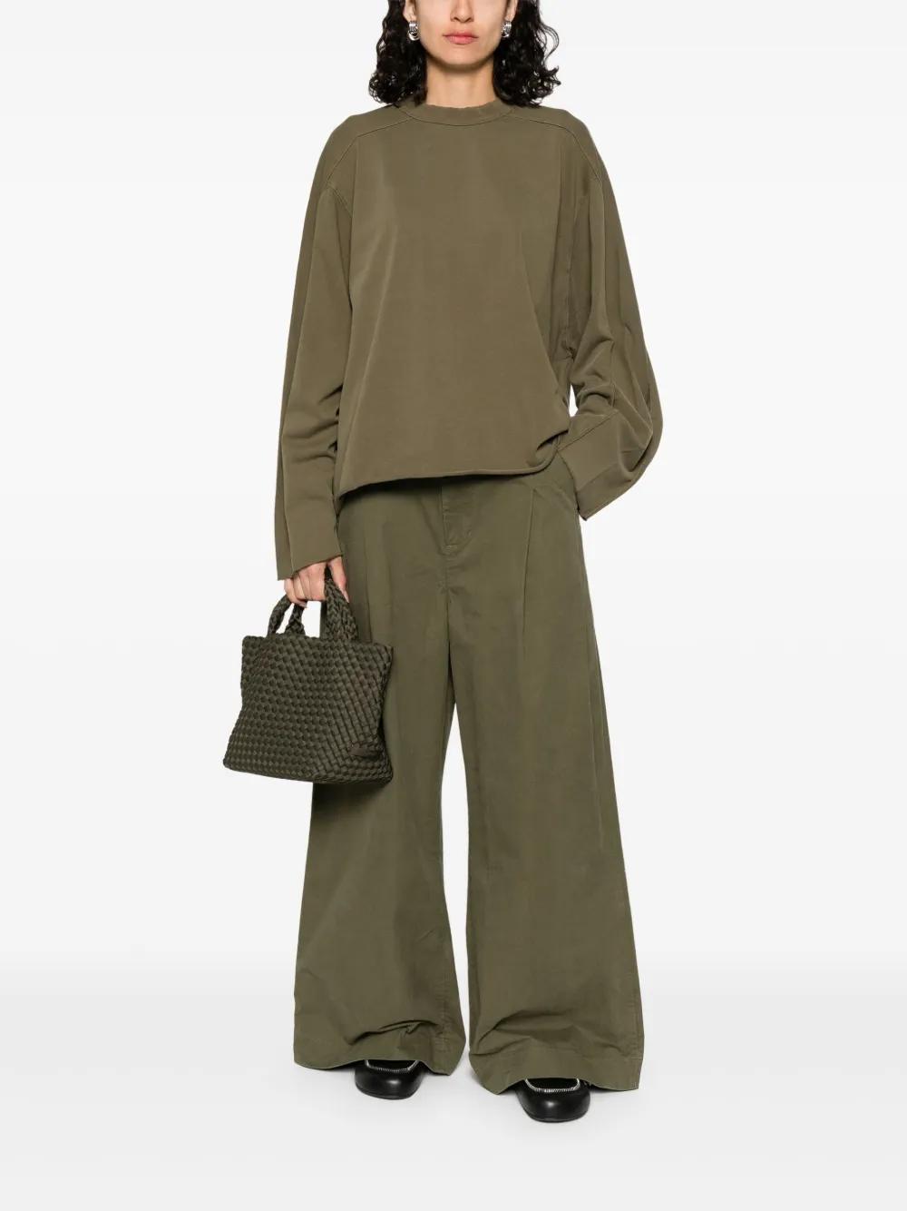 ボトムスその他 Entire Studios Organic cotton military green flared trousers Entire studios Wares Trousers in Green | Lyst
