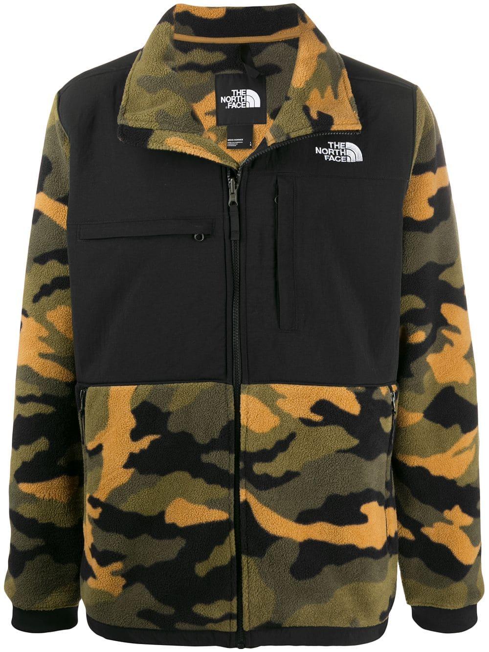The North Face Camouflage Zipped Jacket in Green for Men | Lyst