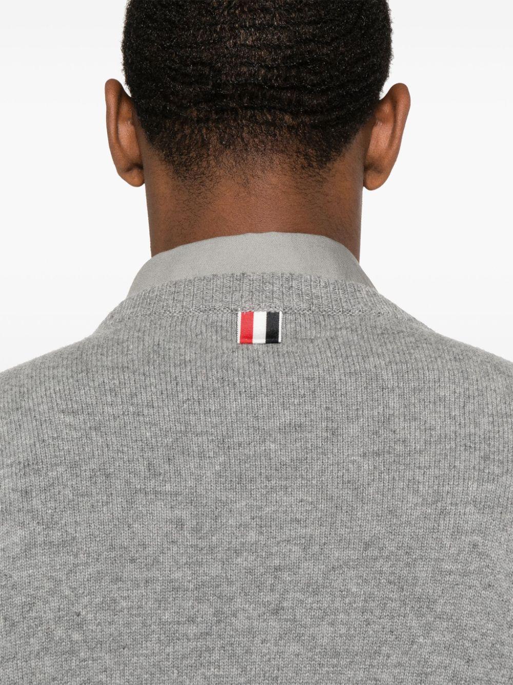 THOM BROWNE グレー 長袖ニット THOM BROWNE グレーニット