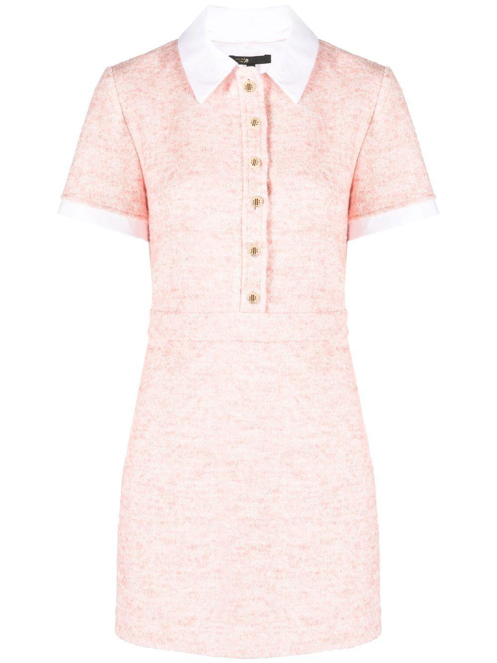 Maje Polo Minidress in Pink | Lyst