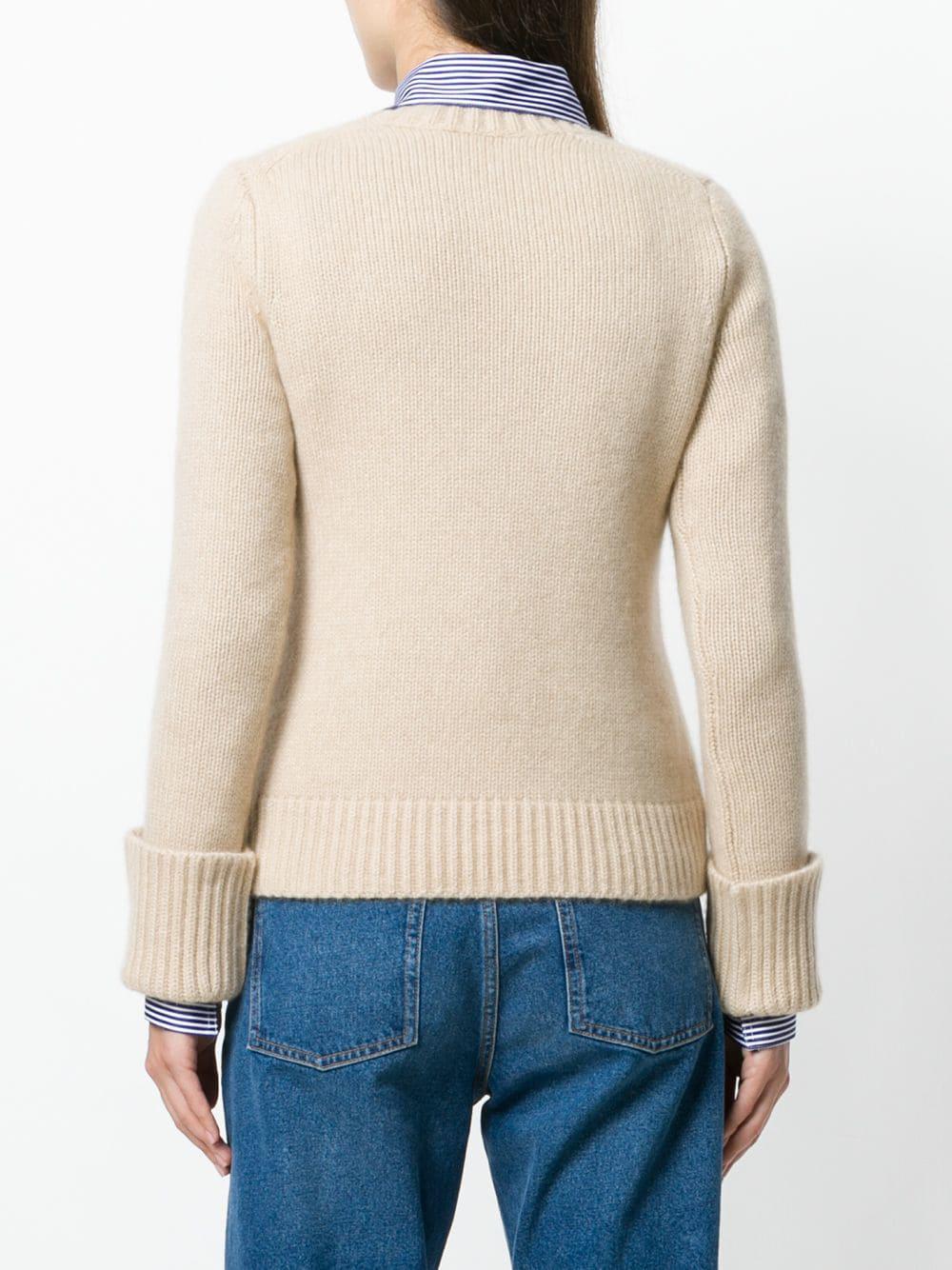 Khaite Cashmere Knitted Sweater in Natural - Lyst