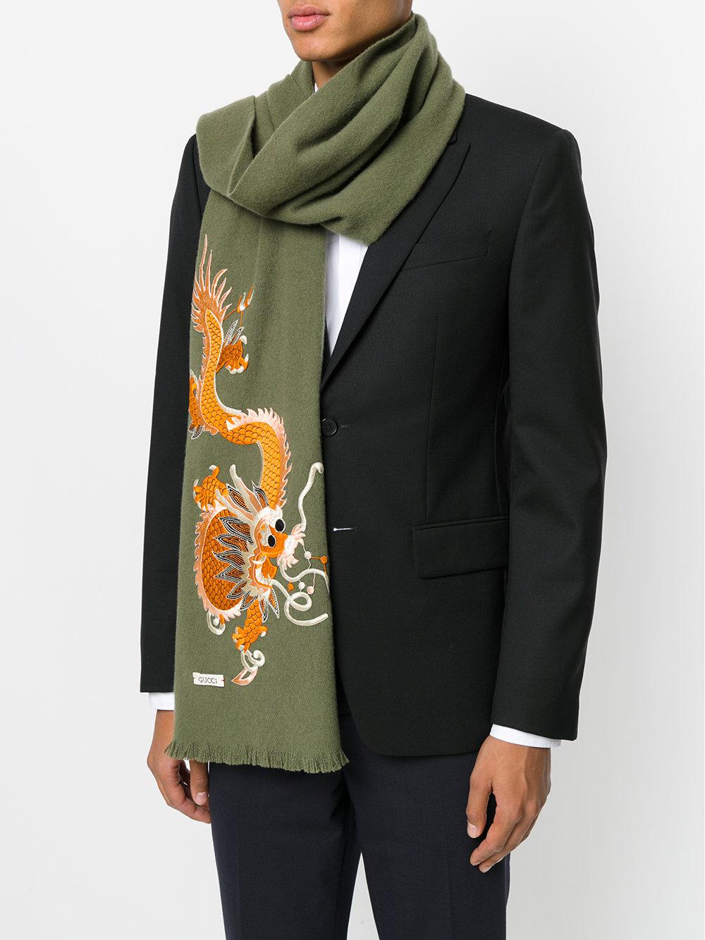 green gucci scarf