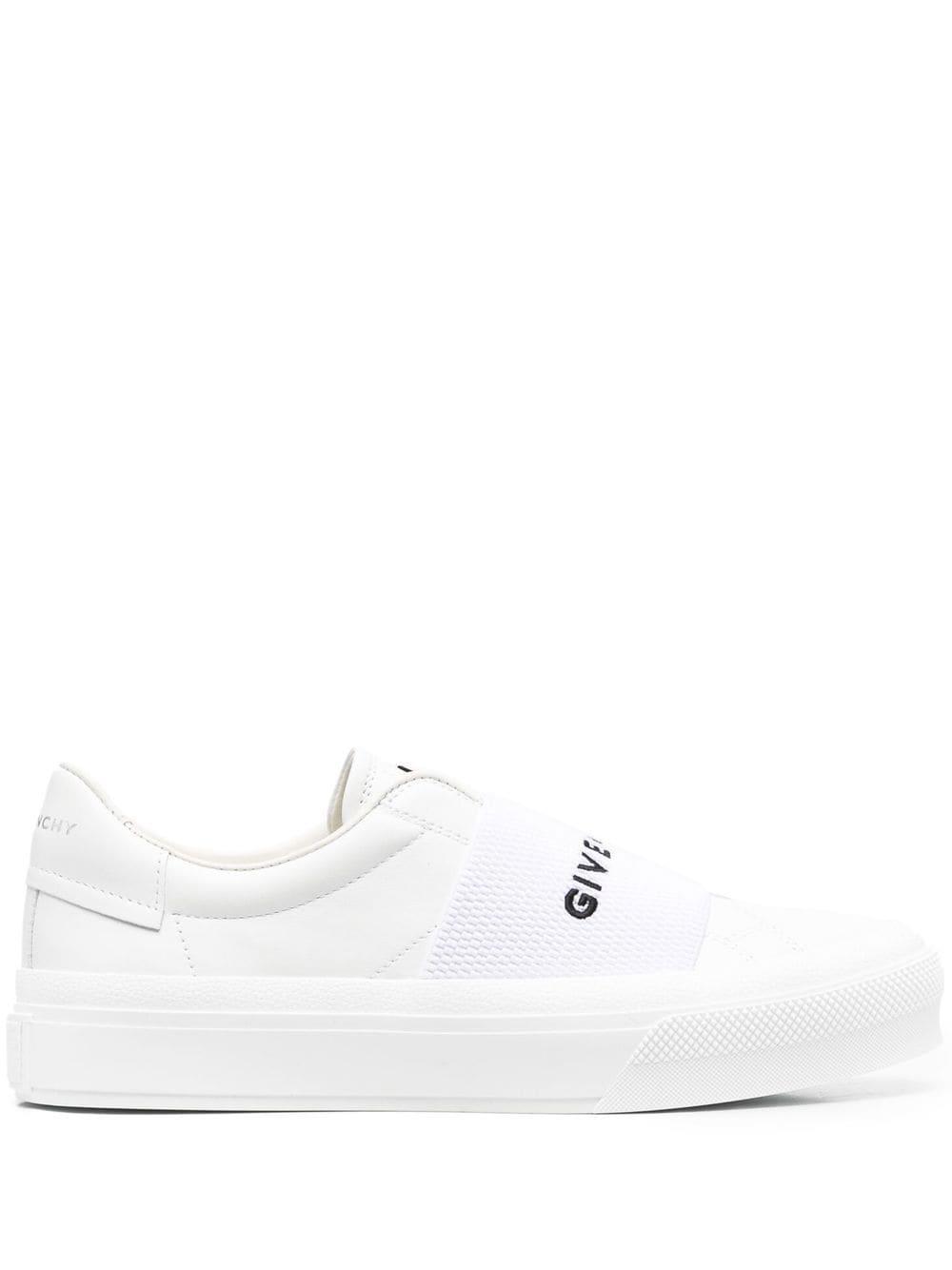 Givenchy Logo-strap Slip-on Sneakers in White - Save 8% | Lyst UK