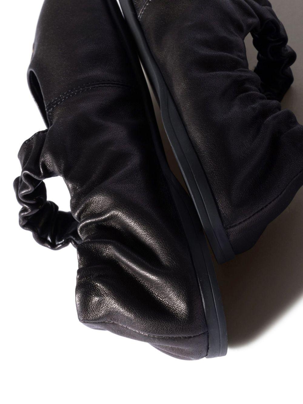 Miu Miu レディース ブラック Leather Ballet Flats フラット