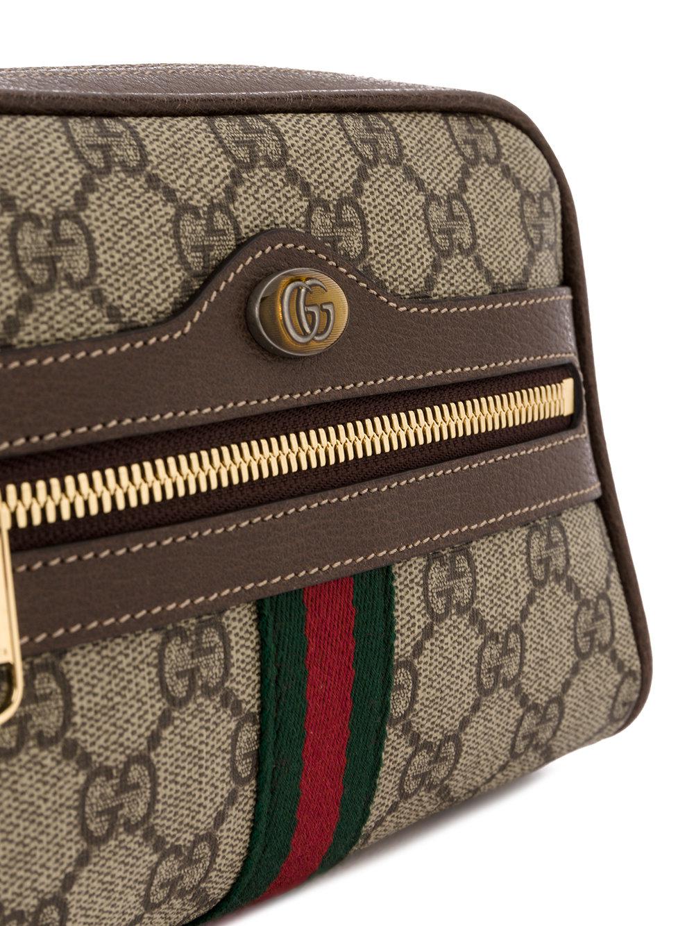Gucci Canvas Gg Supreme Belt Bag in Brown - Lyst