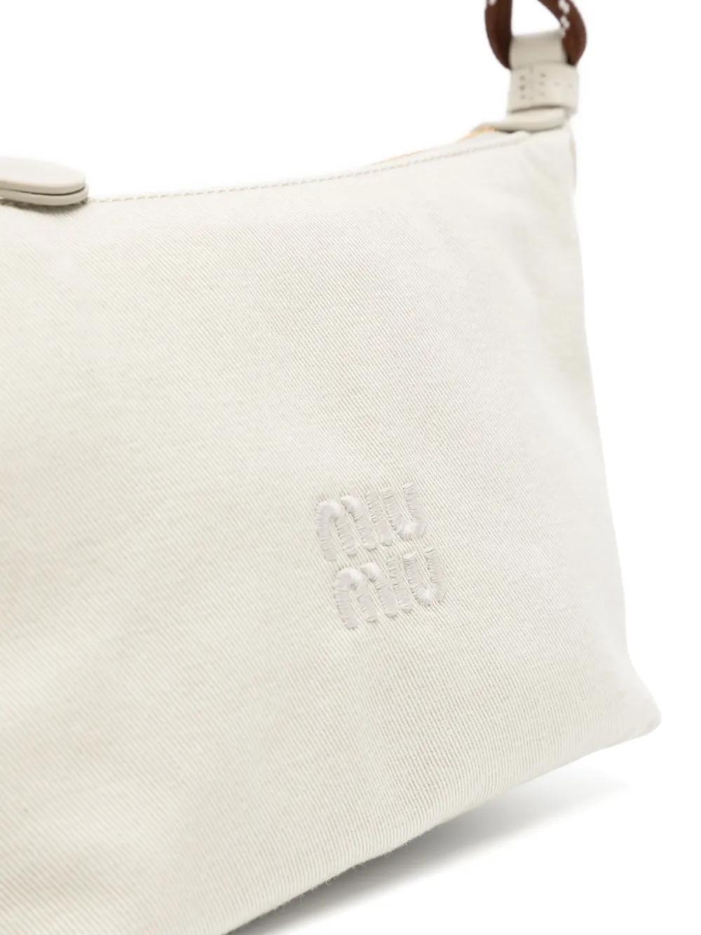 Miu Miu Gabardine Pouch in White | Lyst