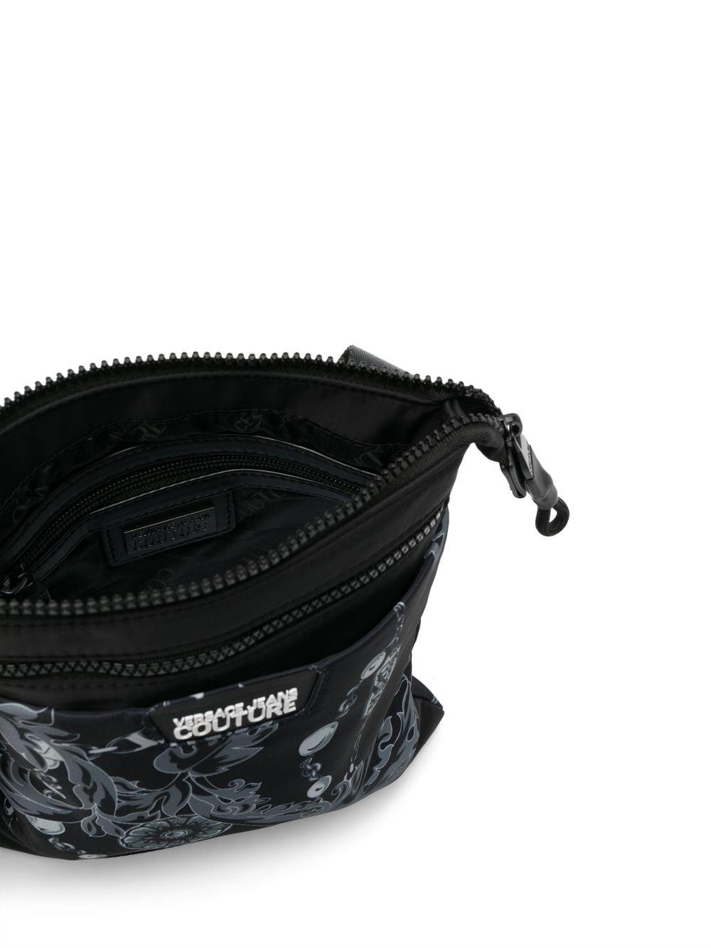Versace Jeans Couture Logo Shoulder Bag in Black for Men | Lyst