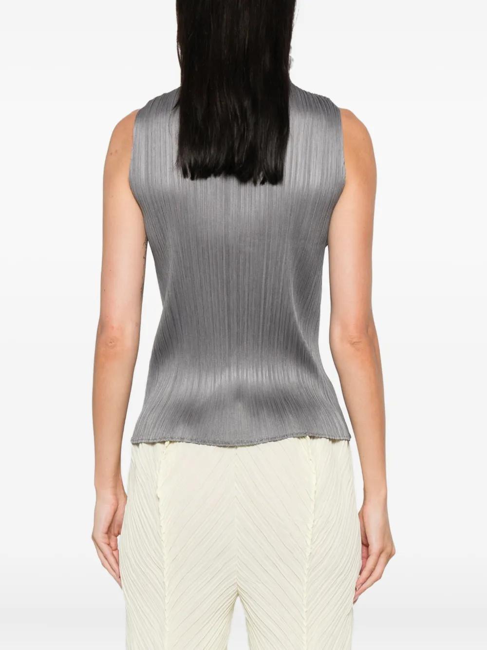 PLEATS PLEASE ISSEY MIYAKE｜SLEEVELESS (PP56JK102-12) Black Sleeveless pleated top Pleats Please Issey Miyake
