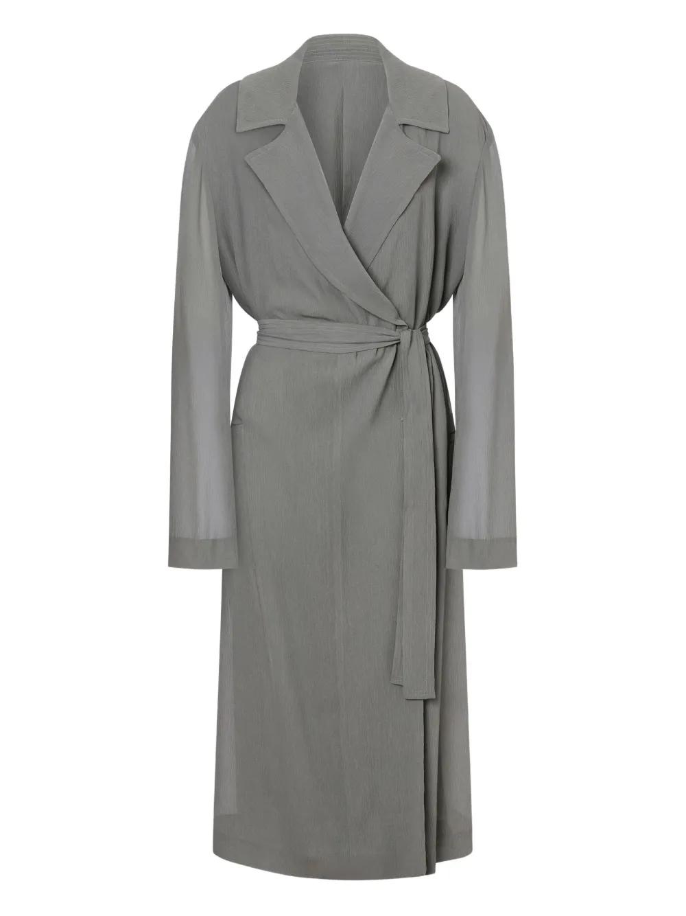 alberta-ferretti-grey-Belted-