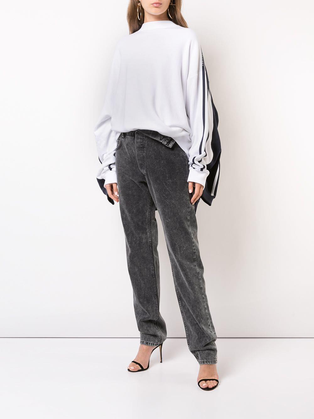 Y. Project Denim Asymmetric Waist Jeans in Black - Lyst