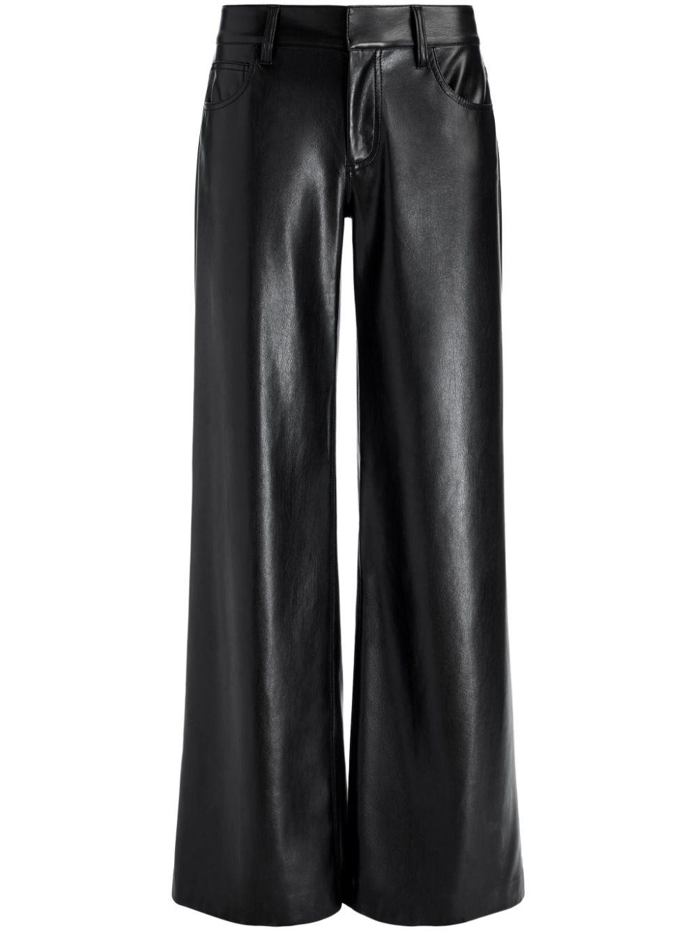 Alice + Olivia Trish Low-rise Flared Trousers in Black | Lyst