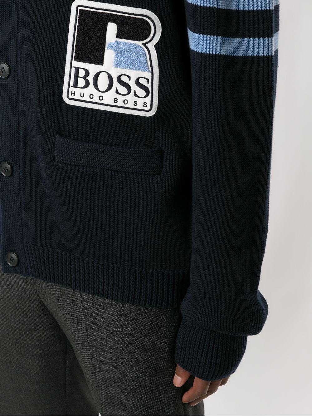 BOSS by HUGO BOSS X Russell Athletic V-neck Cardigan in Blue for