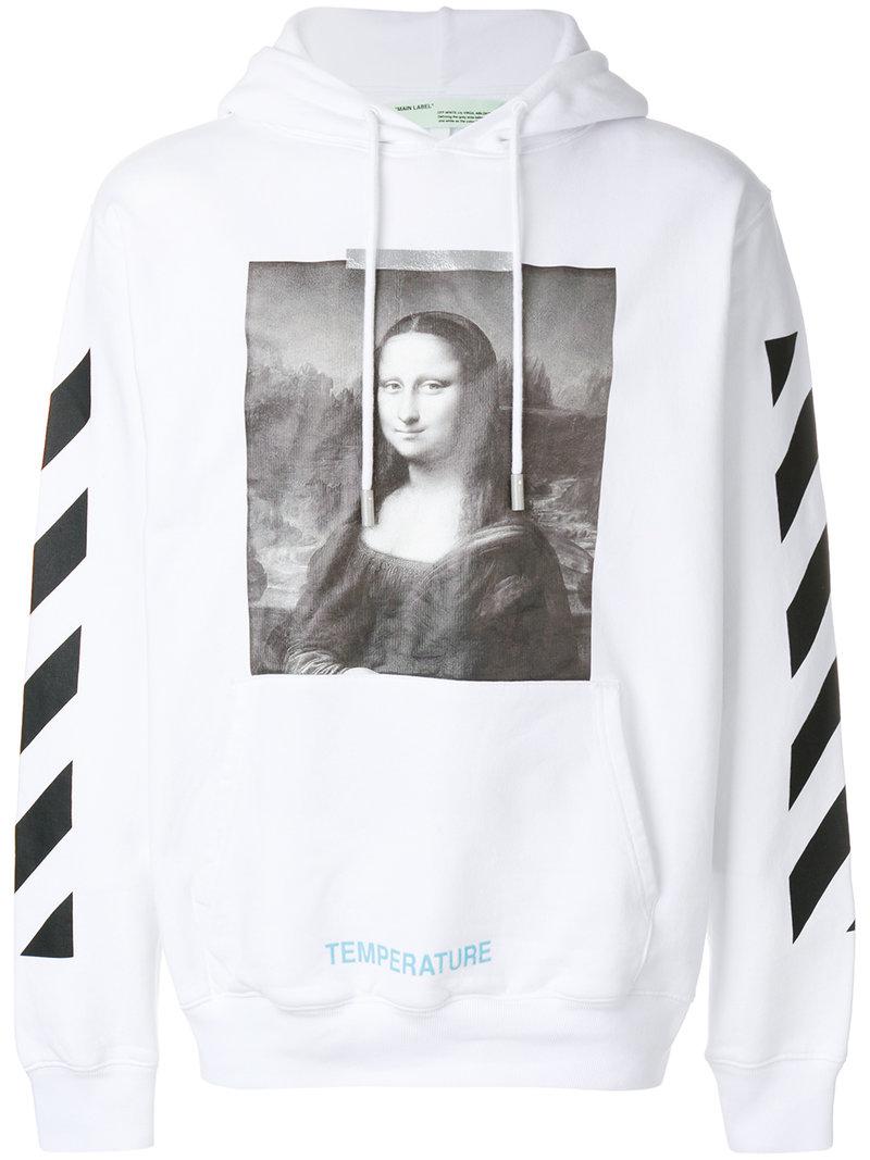En segundo lugar satisfacción Valiente Sudadera Mona Lisa con capucha Off-White c/o Virgil Abloh de hombre de  color Blanco | Lyst