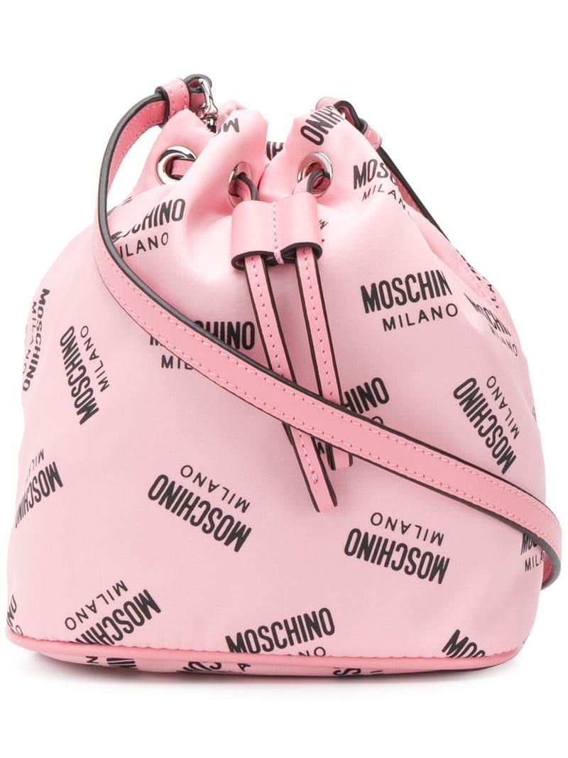 Moschino Small Bucket Bag in Pink - Lyst