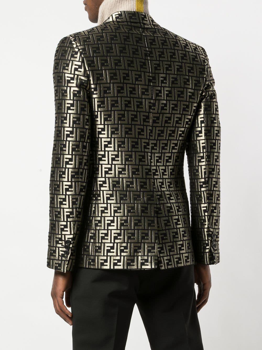 Fendi Metallic Monogram Blazer for Men | Lyst