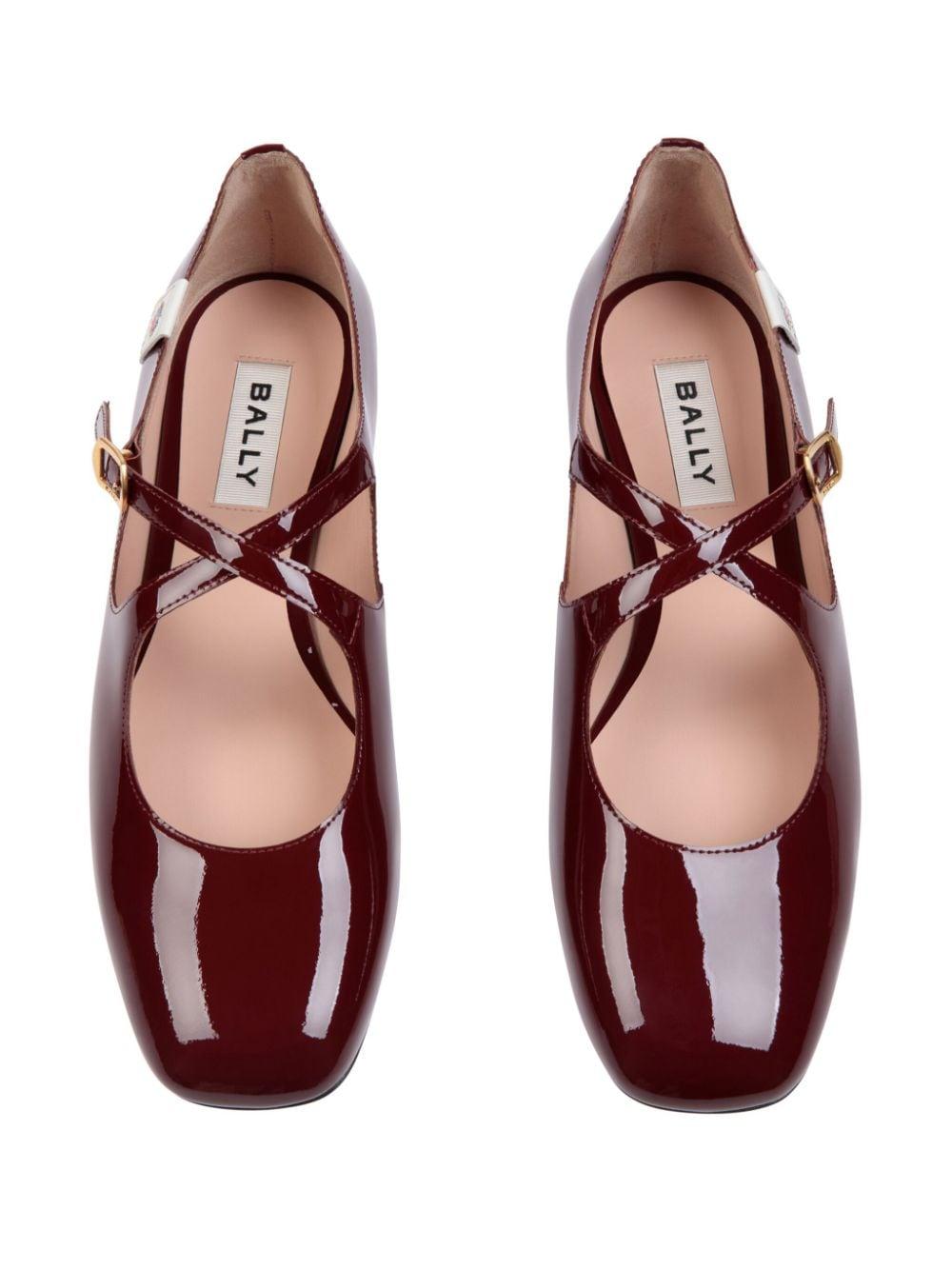 Bally Patent Ballerina Shoes in Red | Lyst
