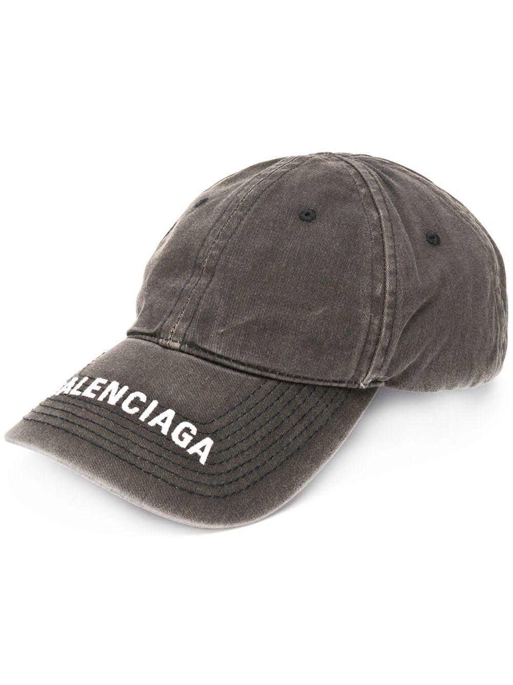 Balenciaga Embroidered Logo Denim Cap 