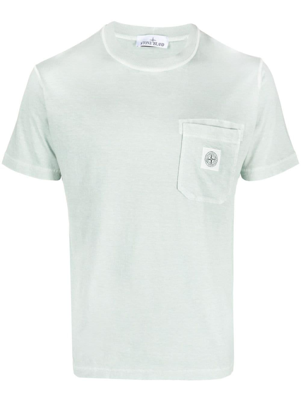 Stone Island Compass-motif Crew-neck T-shirt in Green for Men | Lyst