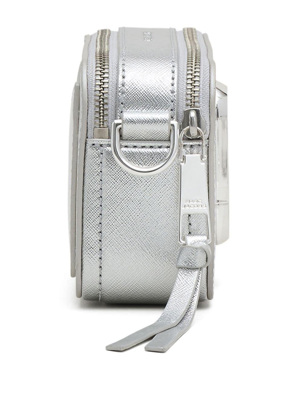 Marc Jacobs The Metallic Snapshot Dtm Crossbody Bag in Gray