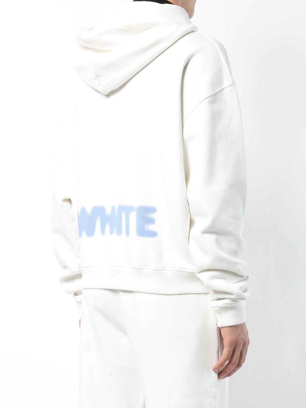 off white blurred hoodie