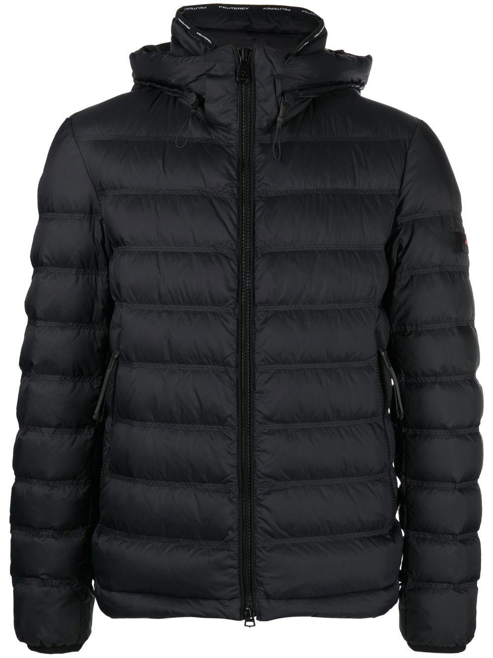 Peuterey Feather-down Padded Puffer Jacket in Black for Men | Lyst