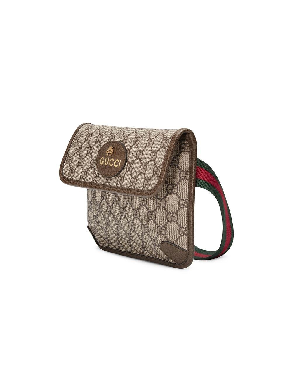 Gucci Leather GG Supreme Belt Bag in Brown - Lyst