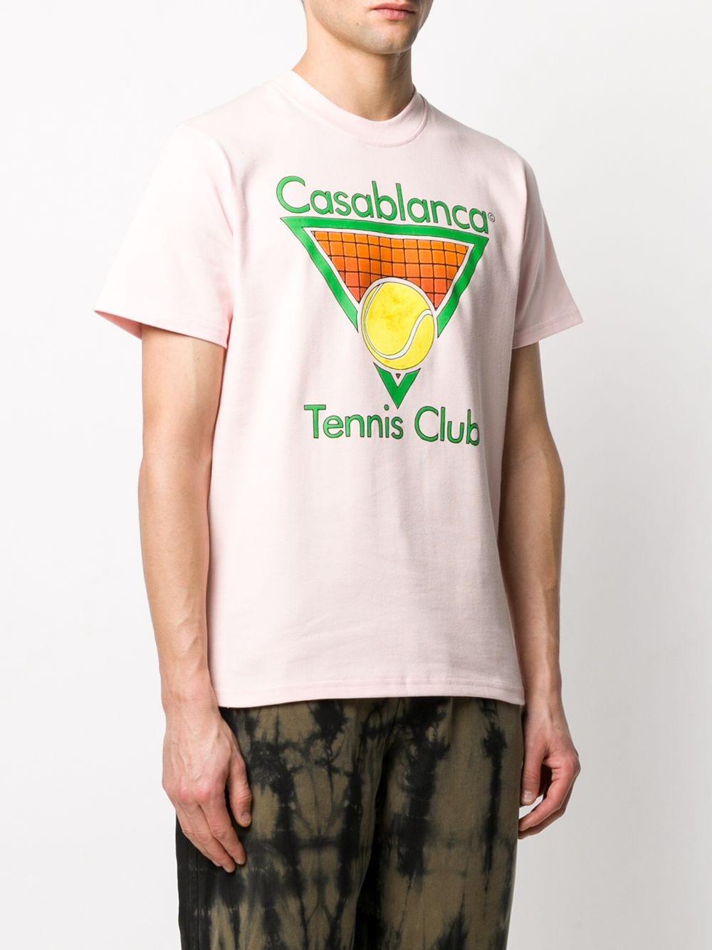 CASABLANCA Tennis Club T-shirt in Pink for Men | Lyst