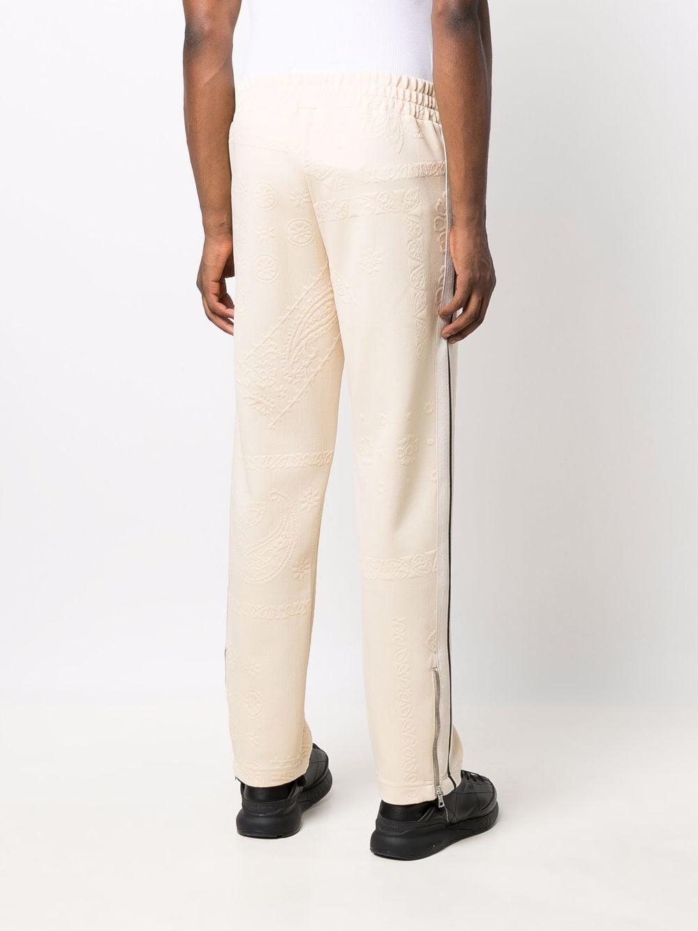 Palm Angels Side-stripe Bandana-embossed Track Pants in Natural for Men |  Lyst