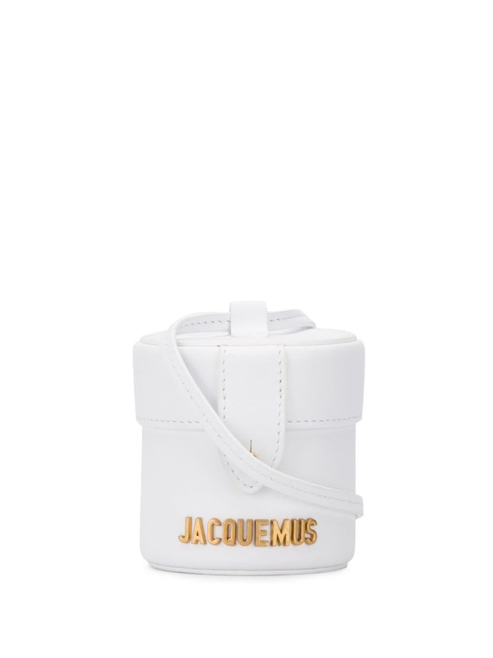 Jacquemus Le Vanity Round Leather Bag in White | Lyst Australia
