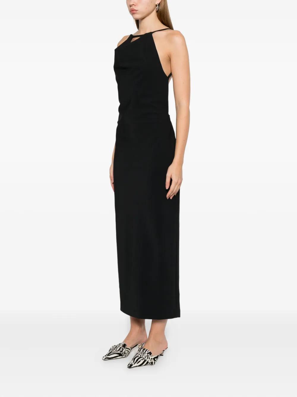 Rohe Halterneck Dress in Black | Lyst